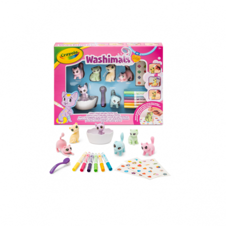 WASHIMALS PETS - NUEVA BAÑERA 6 MASCOTAS COLORES PASTEL