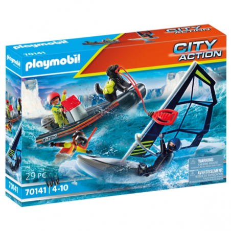 RESCATE MARITIMO: RESCATE POLAR CON BOTE PLAYMOBIL CITY ACTION