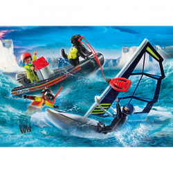 Rescate maritimo: rescate polar con bote playmobil city action