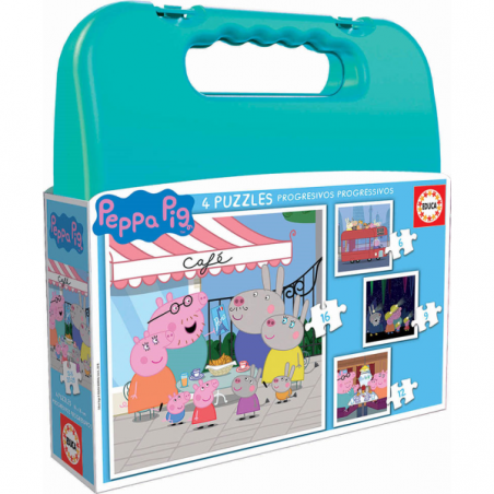 MALETA PROGRESIVOS PEPPA PIG 6+9+12+16 PIEZAS