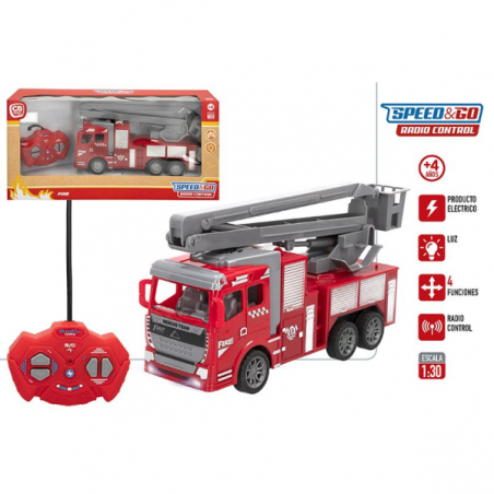 Speed and go camion bomberos rc 1 30 27mgh fire