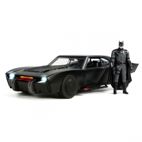 BATMÓVIL METAL 1:18 "THE BATMAN" CON LUCES Y FIGURA