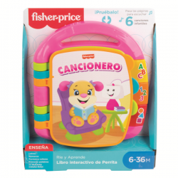 Fisher-price rie y aprende libro interactivo de aprendizaje rosa