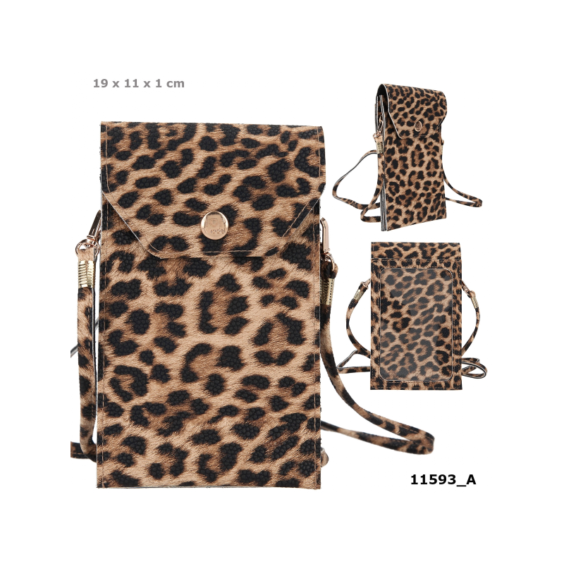 TOP MODEL BOLSO PARA EL MÓVIL LEOPARDO