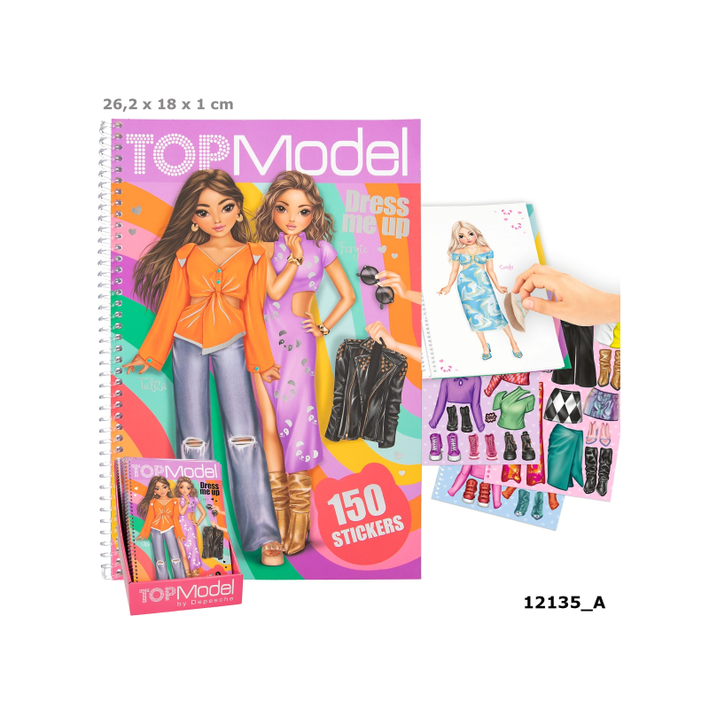 TOP MODEL CUADERNO GRANDE DRESS ME UP VESTIDOS CUT OUT