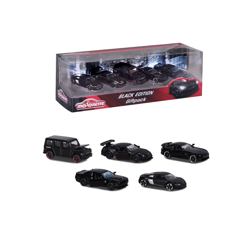 MAJORETTE GIFTPACK 5 COCHES NEGROS