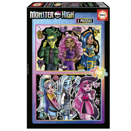 PUZZLE 2X100 PIEZAS MONSTER HIGH