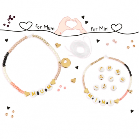 Mini and mum diy pulseras