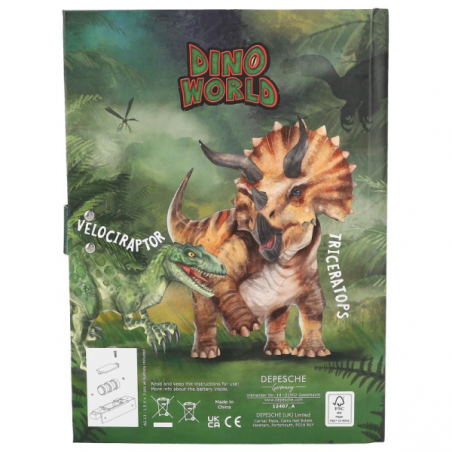 Dino world diario con codigo y sonido