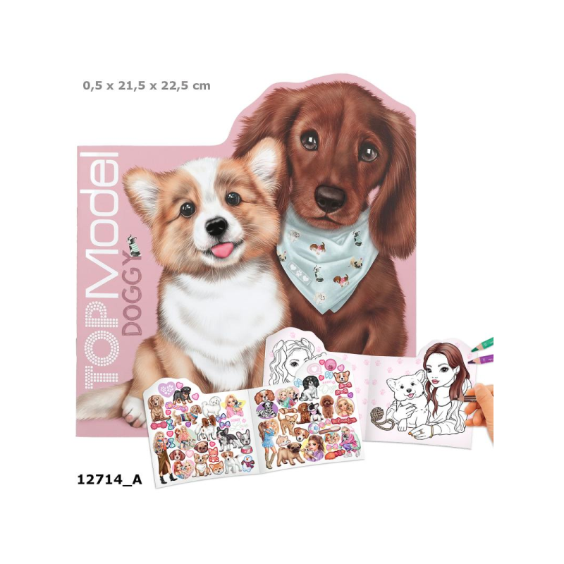 TOP MODEL DOGGY LIBRO PARA COLOREAR KITTY AND DOGGY