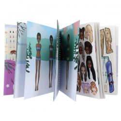 Cuaderno con calcomanias top model dress me winter wonder