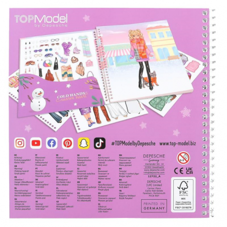 Cuaderno con calcomanias top model dress me winter wonder