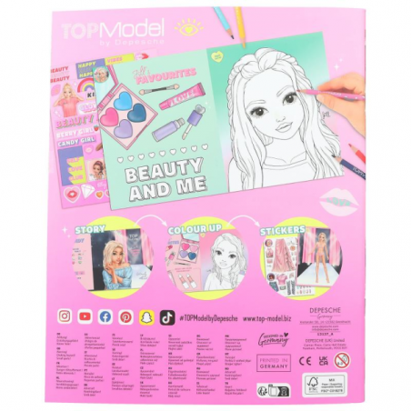 Top model libro para colorear beauty fun