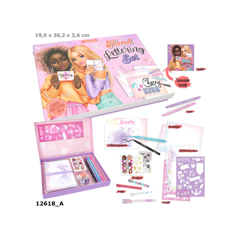 TOP MODEL SET DE CARTAS Y LETTERING BOX