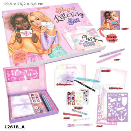 TOP MODEL SET DE CARTAS Y LETTERING BOX