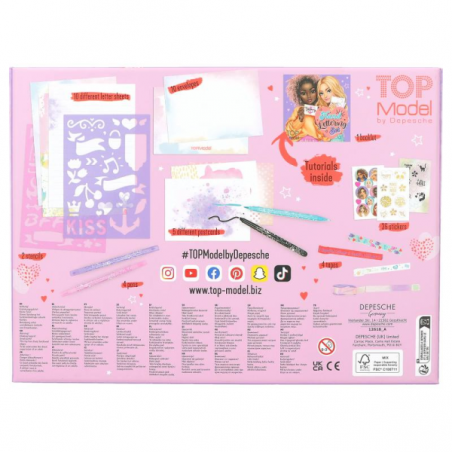 Top model set de cartas y lettering box