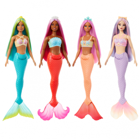 Barbie muneca sirena cola rigida surtido