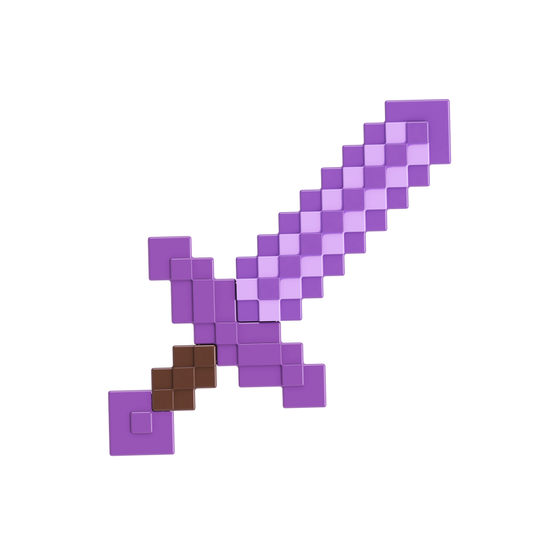 MINECRAFT ESPADA ENCANTADA MORADA DE JUGUETE