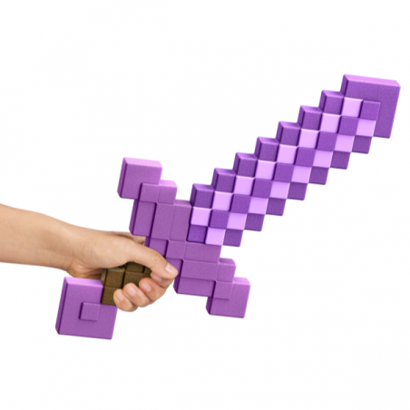 Minecraft espada encantada morada de juguete