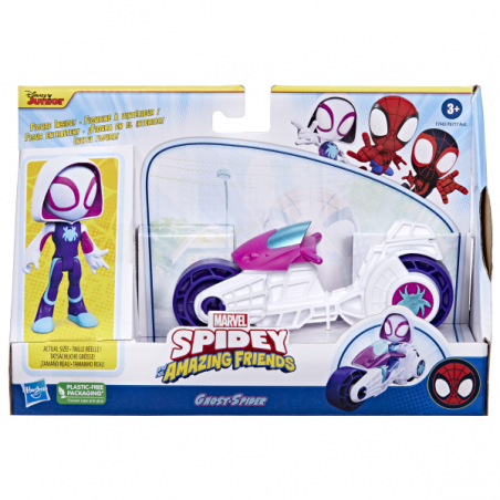 Spidey surtido motocicleta y figura 10cm