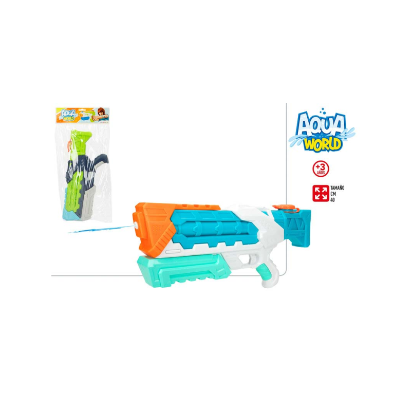 PISTOLA AGUA 40 CM AQUA WORLD SURTIDO