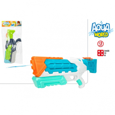 PISTOLA AGUA 40 CM AQUA WORLD SURTIDO