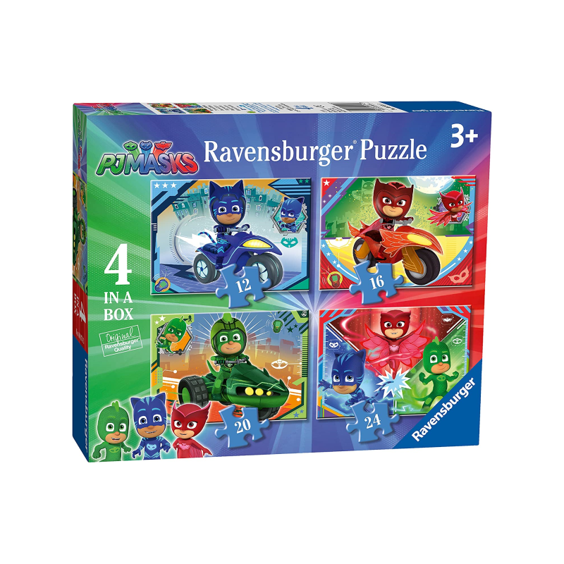 PUZZLE 12+16+20+24 PIEZAS PJ MASK