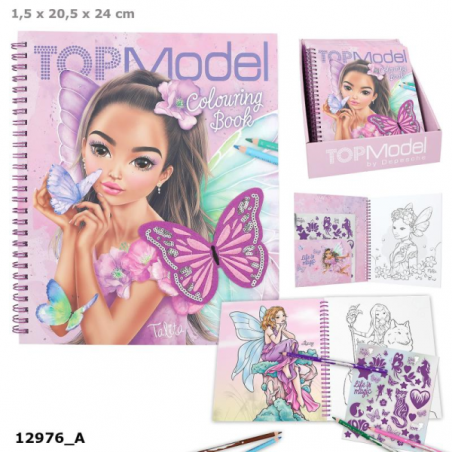 TOP MODEL LIBRO PARA COLOREAR CON LENTEJUELAS FAIRY LOVE