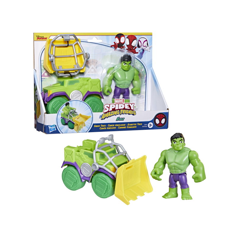 SPIDEY SET FIGURA Y CAMION DEMOLEDOR HULK CON ACCESORIOS