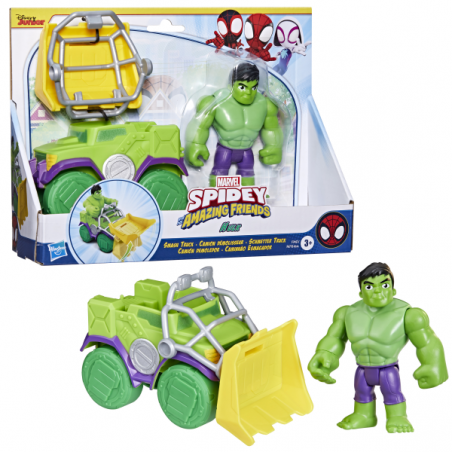 SPIDEY SET FIGURA Y CAMION DEMOLEDOR HULK CON ACCESORIOS