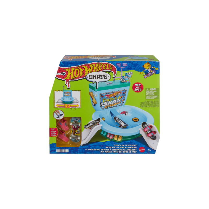 HOT WHEELS SKATE FLUSH AND GO SET DE JUEGO CON MONOPATINES