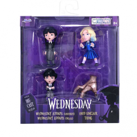 SET DE 4 FIGURAS METAL MIERCOLES 7 CM