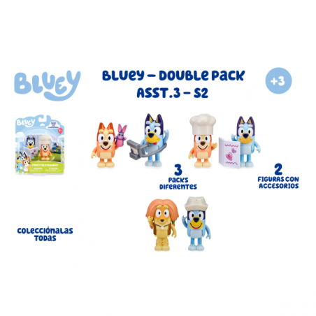 BLUEY PACK 2 FIGURAS S2 SURTIDO