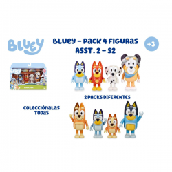 BLUEY PACK 4 FIGURAS S2 SURTIDO