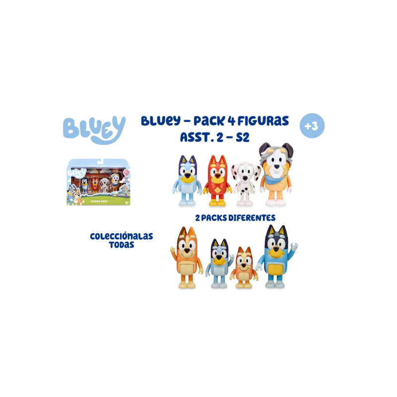 BLUEY PACK 4 FIGURAS S2 SURTIDO