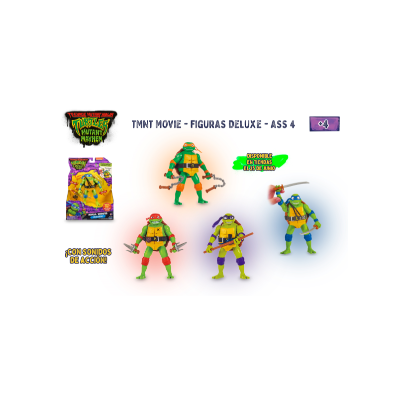 TORT. NJ TMNT MOVIE FIGURAS DELUXE 15 CM SURTIDO