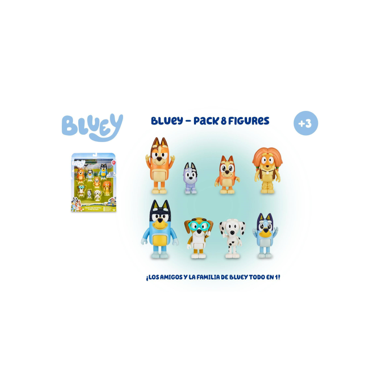 BLUEY PACK 8 FIGURES