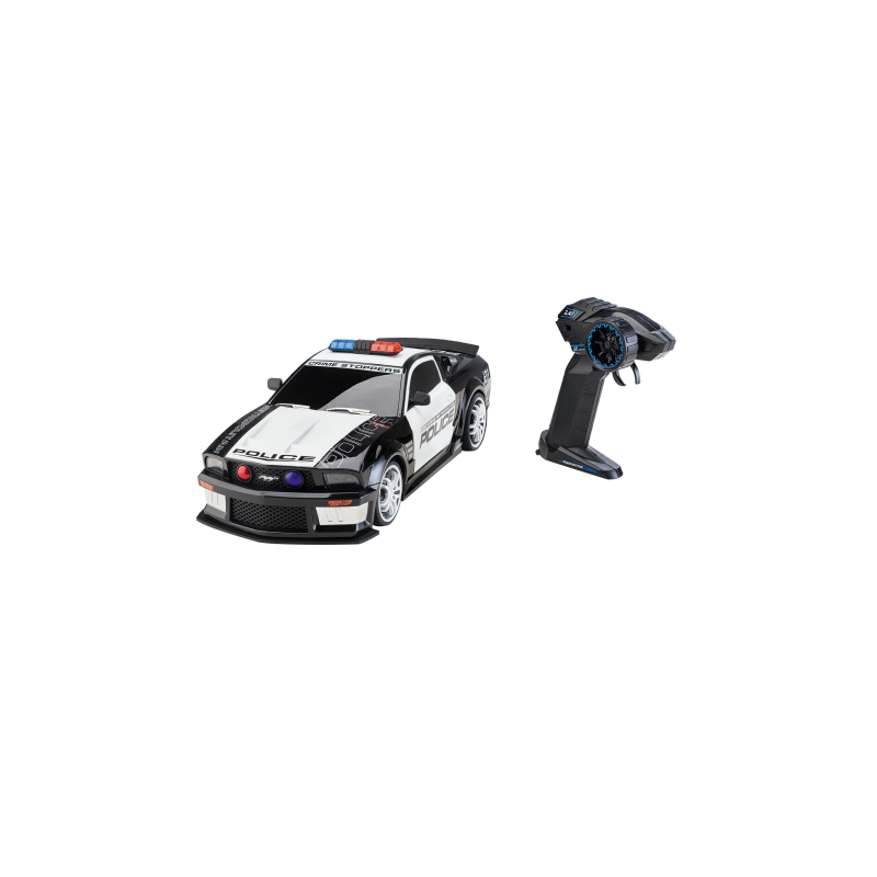 RC CAR FORD MUSTANG US POLICE 1:12 BATERIA Y CARGADOR CON LUZ Y SONIDO