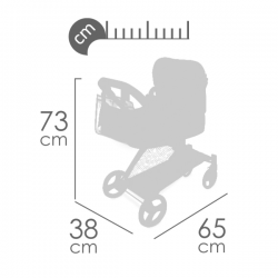 Coche de muñecas 3x1 plegable cityx 73 cm