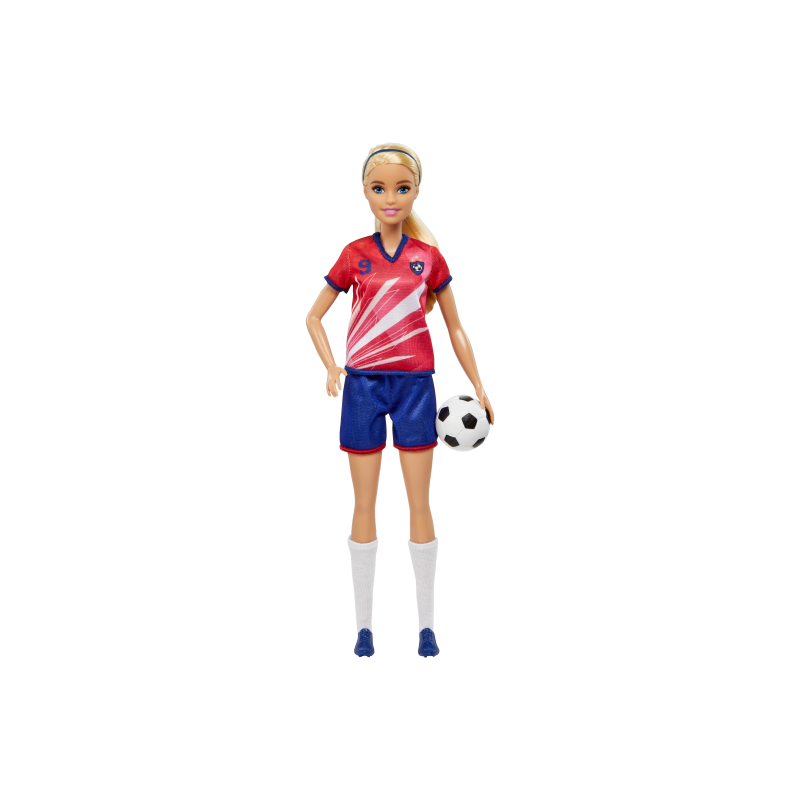 BARBIE PROFESIONES  FUTBOLISTA CAMISETA ROJA