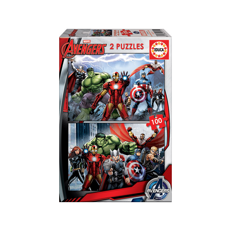 PUZZLE 2X100 PIEZAS AVENGERS