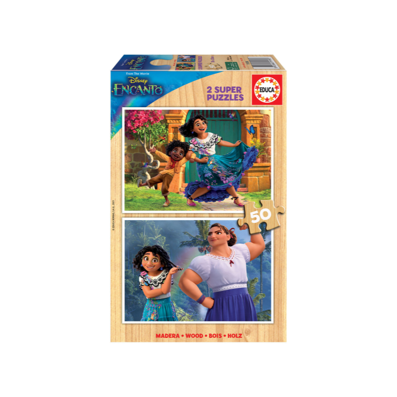 PUZZLE MADERA 2X50 PIEZAS ENCANTO DISNEY