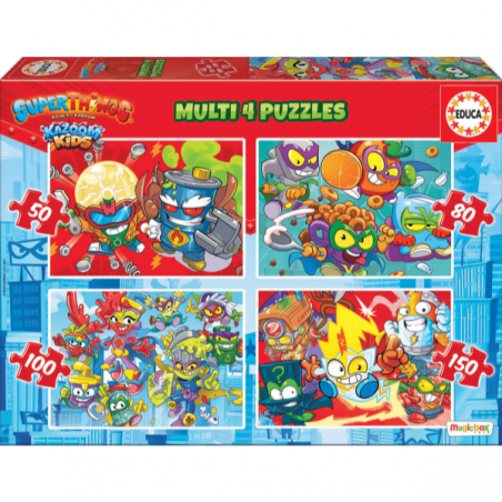 PUZZLE 50-80-100-150 PIEZAS MULTI 4 SUPERTHINGS