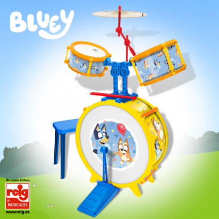 BATERIA SENCILLA CON BANQUETA BLUEY