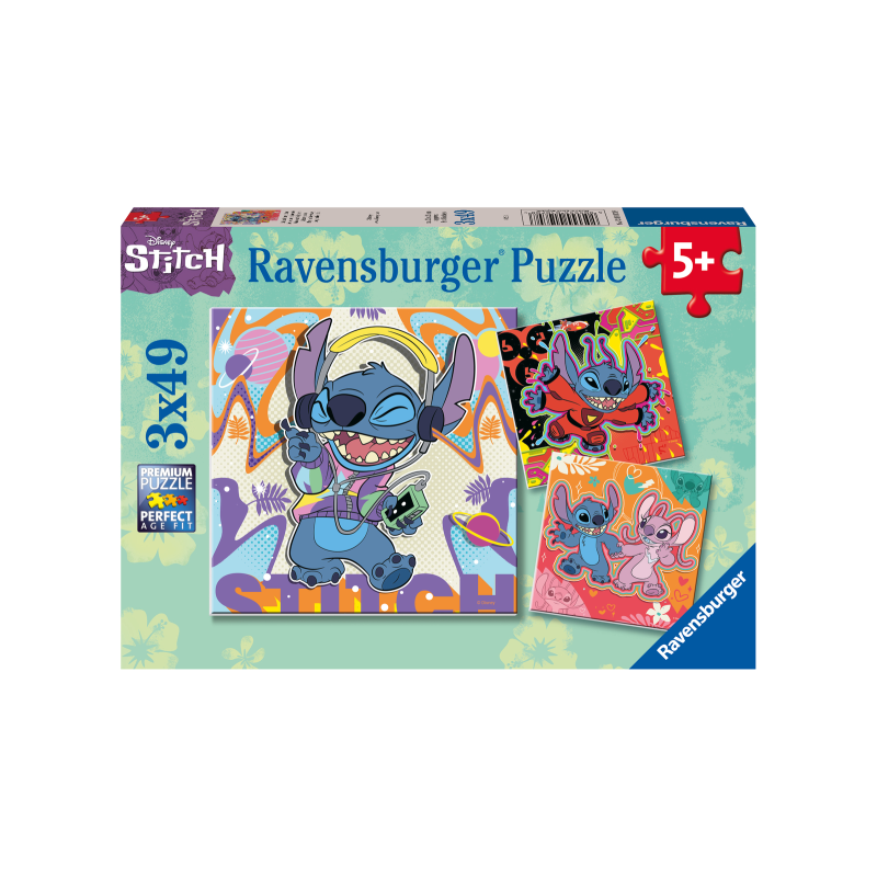 PUZZLE 3 X 49 DISNEY STITCH