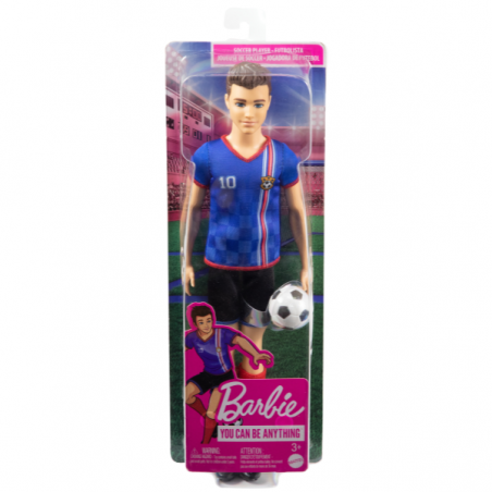 Barbie profesiones ken futbolista camiseta azul