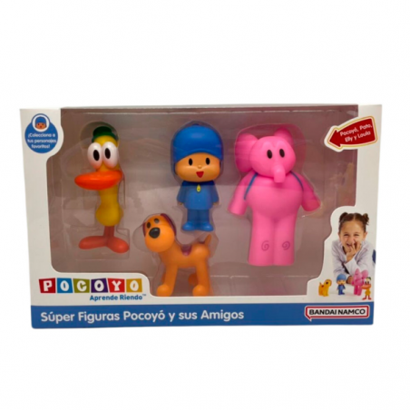 PACK 4 SUPER FIGURAS POCOYO Y SUS AMIGOS