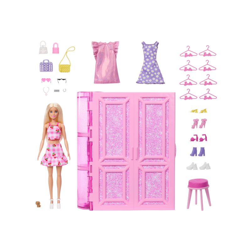 BARBIE DREAM CLOSET MUÑECA CONJUNTO Y ACCESORIOS