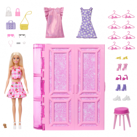 BARBIE DREAM CLOSET MUÑECA CONJUNTO Y ACCESORIOS