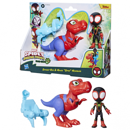 SPIDEY FIGURAS Y ACCESORIOS DINO WEBS MILES MORALES